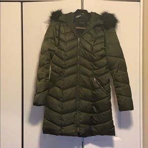 Tahari mid-thigh length puff coat